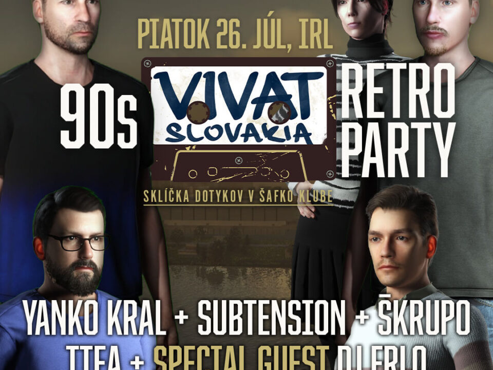 Vivat Slovakia 90s retro party Šafko klub