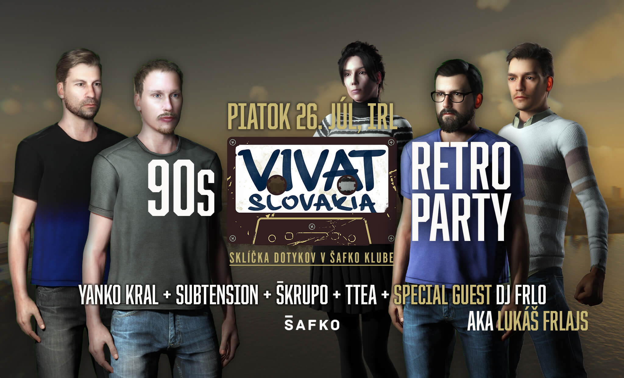 Vivat Slovakia 90s retro party Šafko klub